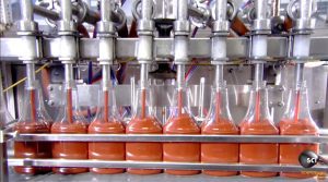 Filling Tomato Ketchup machine